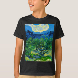 Van Gogh Olive Träd i ett bergslandskap T Shirt