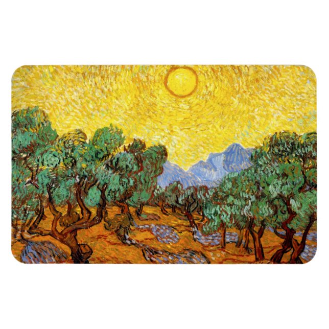Van Gogh Olive Träd Magnet (Horisontell)