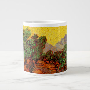 Van Gogh Olive Träd med Gult Himlar och Sol Jumbo Mugg