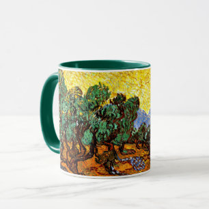 Van Gogh - Olive Träd med Gult Himlar och Sol Mugg