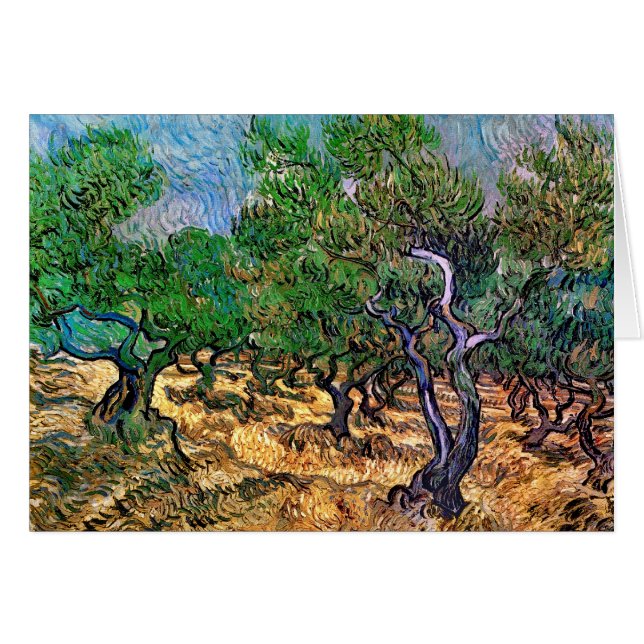 Van Gogh - Olivlund Hälsningskort (Framsidan Horizontal)