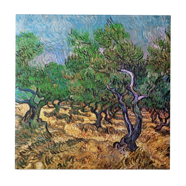 Van Gogh - Olivlund Kakelplatta (Framsidan)
