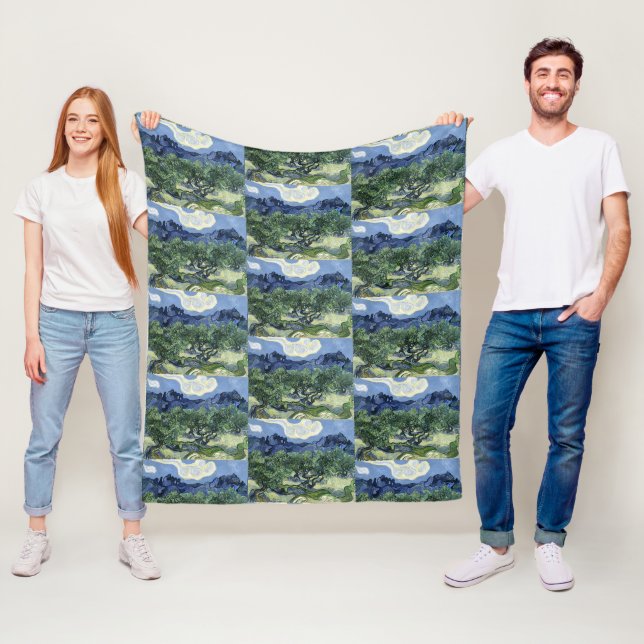 Van Gogh Olivträd - Blue Mountain Art Fleecefilt (På plats)