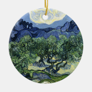 Van Gogh Olivträd - Blue Mountain Art Julgransprydnad Keramik