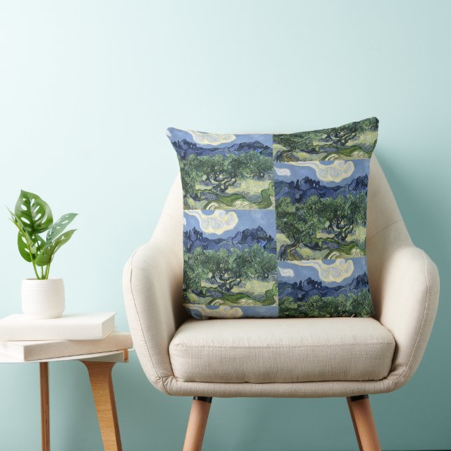 Van Gogh Olivträd - Blue Mountain Art Kudde (Stol)