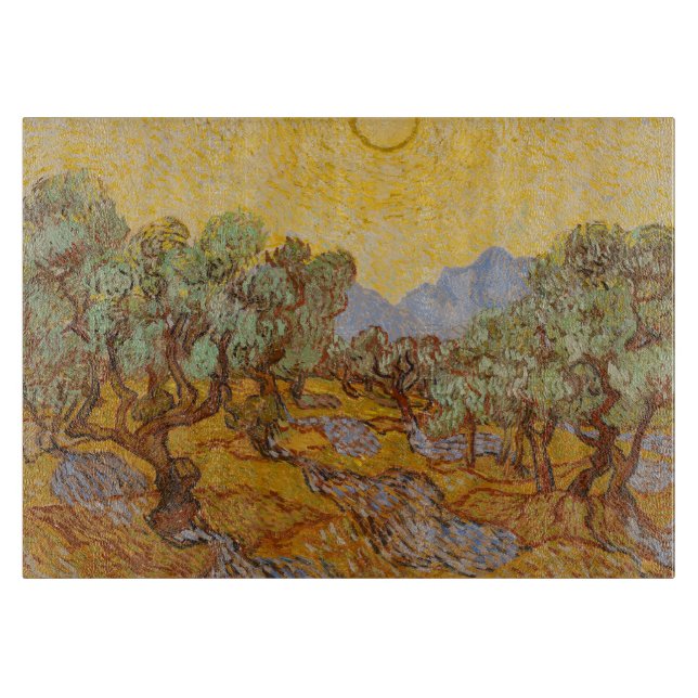 Van Gogh Olivträd Gul Sol Himmel (Framsidan)