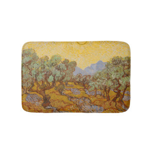 Van Gogh Olivträd Gul Sol Himmel Badrumsmatta