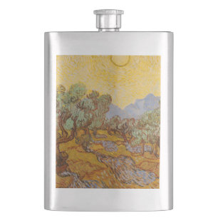 Van Gogh Olivträd Gul Sol Himmel Fickplunta