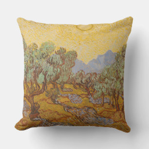 Van Gogh Olivträd Gul Sol Himmel Kudde