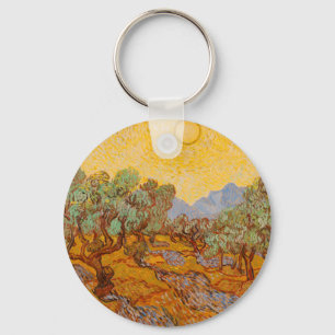 Van Gogh Olivträd Gul Sol Himmel Nyckelring
