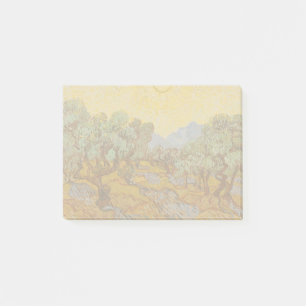 Van Gogh Olivträd Gul Sol Himmel Post-it Block
