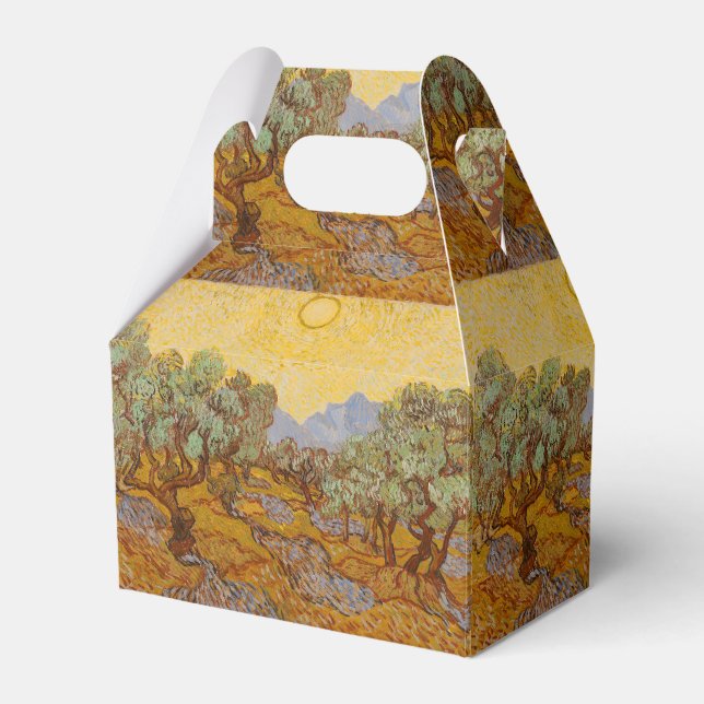 Van Gogh Olivträd Gul Sol Himmel Presentaskar (Framsidan Sidan)