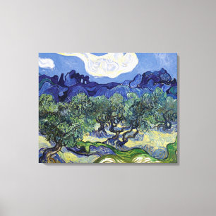 Van Gogh - Olivträd i ett bergigt landskap Canvastryck