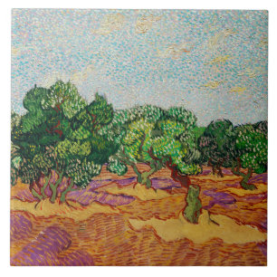 Van Gogh - Olivträd, Kakelplatta