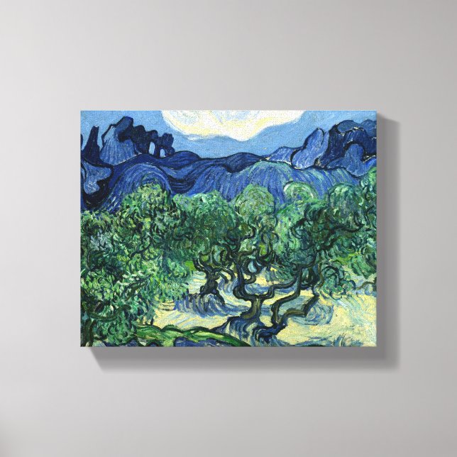 Van Gogh Olivträd Landskapsmålning Canvastryck (Framsida)