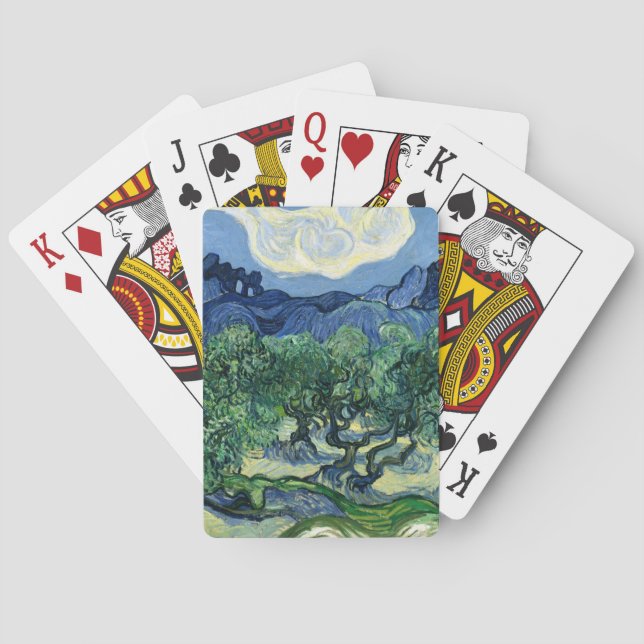 Van Gogh Olivträd Landskapsmålning Casinokort (Baksidan)