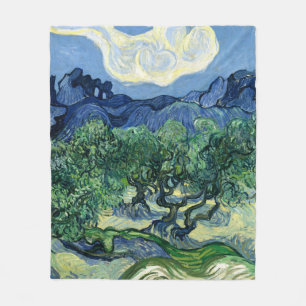 Van Gogh Olivträd Landskapsmålning Fleecefilt