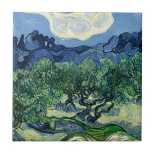 Van Gogh Olivträd Landskapsmålning Kakelplatta