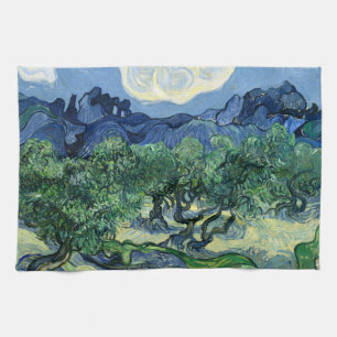Van Gogh Olivträd Landskapsmålning Kökshandduk