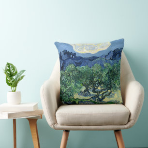 Van Gogh Olivträd Landskapsmålning Kudde