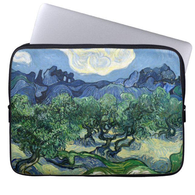 Van Gogh Olivträd Landskapsmålning Laptop Fodral (Framsidan)