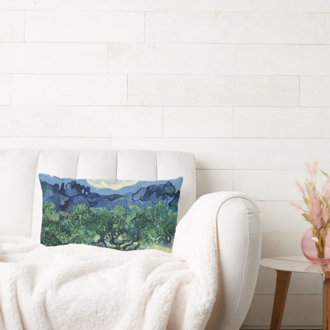 Van Gogh Olivträd Landskapsmålning Lumbarkudde (Soffa)