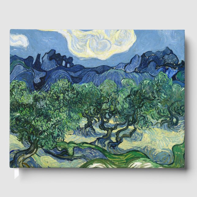 Van Gogh Olivträden Landskapsmålning Gästböcker (Framsida)