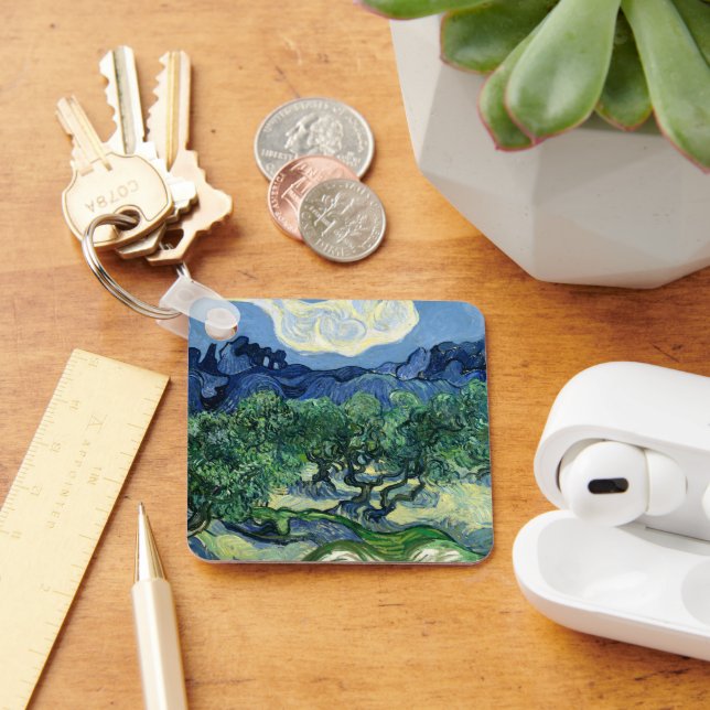 Van Gogh Olivträden Landskapsmålning Nyckelring (Skrivbord)
