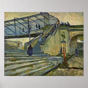 Van Gogh - överbrygga på Trinquetaille Poster