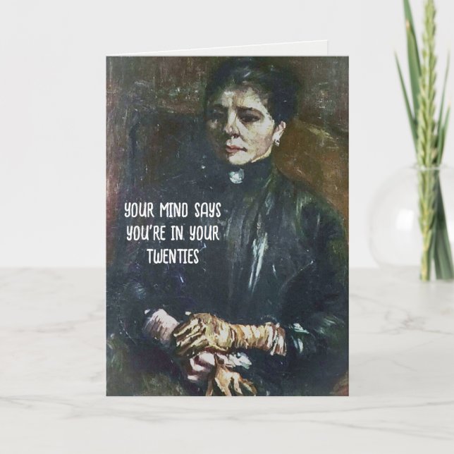 Van Gogh Painting Birthday Humor Card Kort (Framsida)