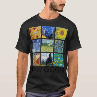 Van Gogh Painting Collage with Starry Night and Su T Shirt