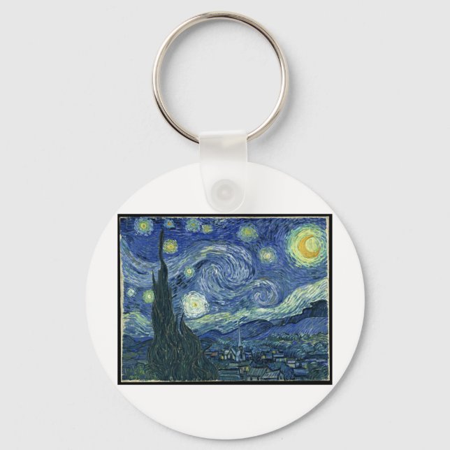Van Gogh Paintings: Starry Night Van Gogh Nyckelring (Framsida)