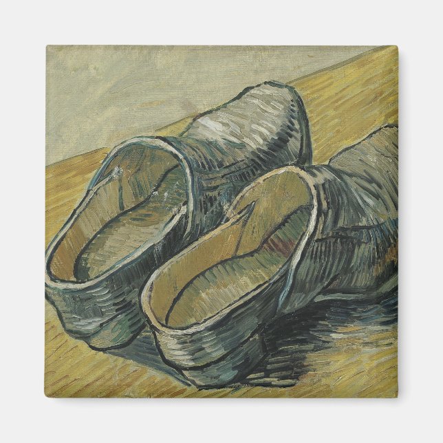 Van Gogh Pair of Leather Clogs (F607) Fine Art Magnet (Framsidan)