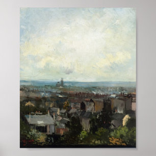 Van Gogh - Parisvisning från nära Montmartre Poster