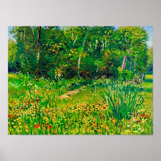 Van Gogh-parken i Asnières om våren Poster (Framsidan)