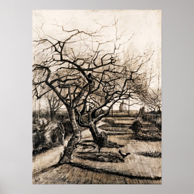 Van Gogh - Parsonage Garden Nuenen in Winter Poster (Framsidan)