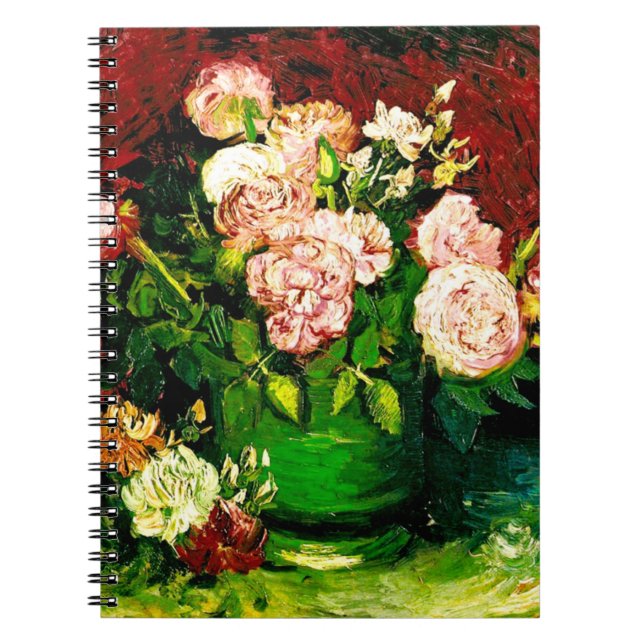 Van Gogh Peonies och Ro Anteckningsbok (Framsidan)