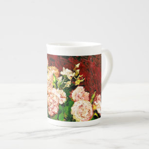 Van Gogh Peonies och Ro Benporslin Mugg