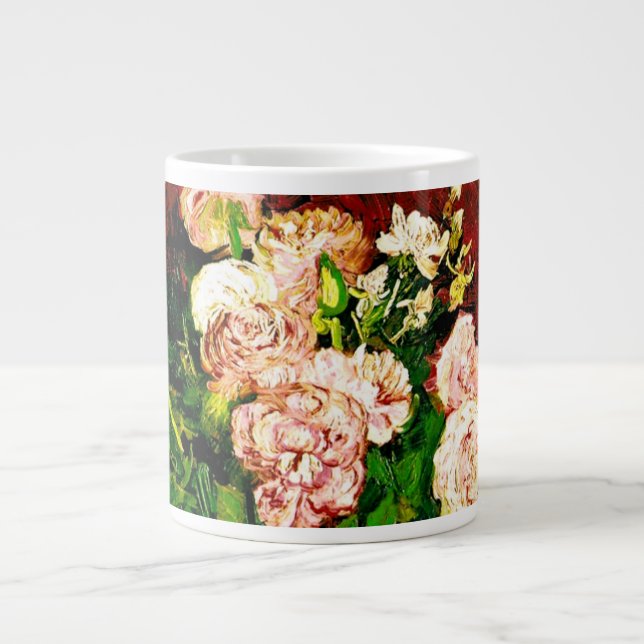 Van Gogh Peonies och Ro Jumbo Mugg (Framsidan)
