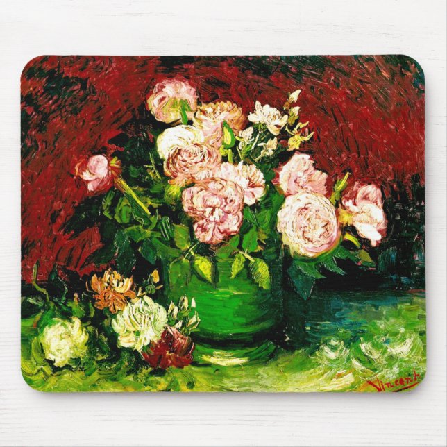 Van Gogh Peonies och Ro Musmatta (Framsidan)