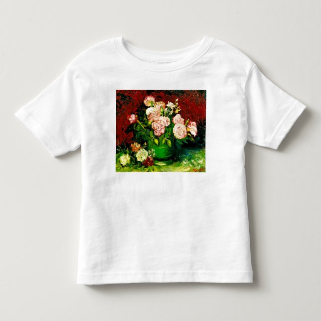 Van Gogh Peonies och Ro T Shirt (Framsida)