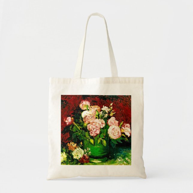 Van Gogh Peonies och Ro Tygkasse (Framsidan)