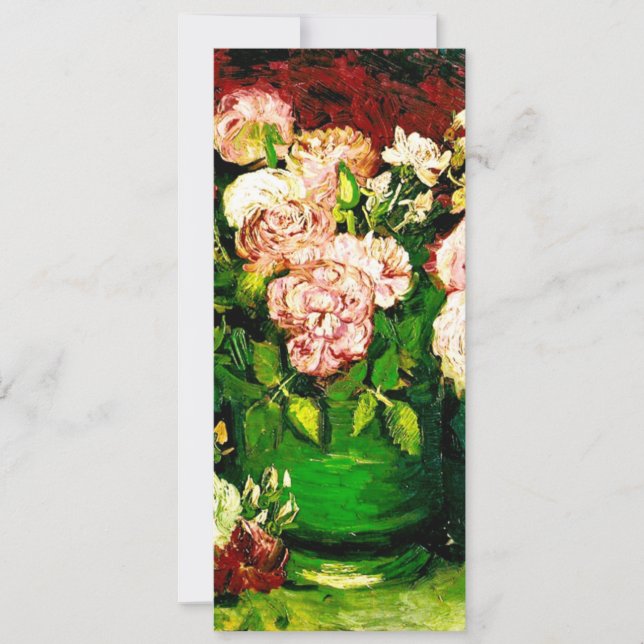 Van Gogh Pion och Rosor Inbjudningar (Framsida)