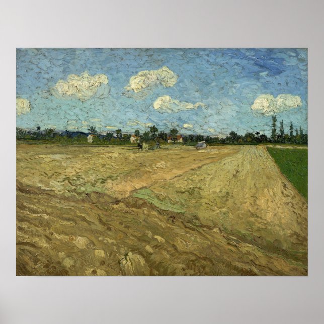 Van Gogh - Ploged Fält ('De Furrows') Poster (Framsidan)