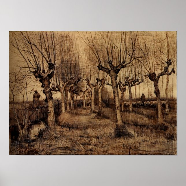 Van Gogh - Pollard Birches Poster (Framsidan)