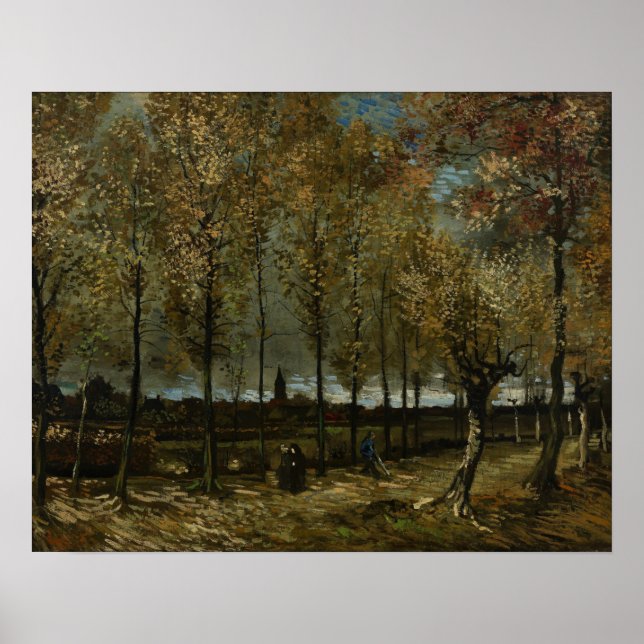 Van Gogh - Poplars nära Nuenen Poster (Framsidan)