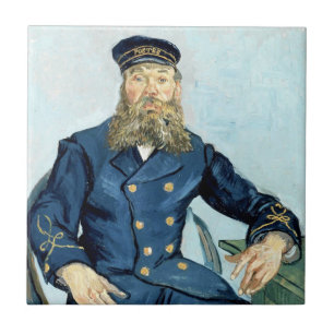 Van Gogh porträtt av brevbäraren Joseph Roulin Kakelplatta