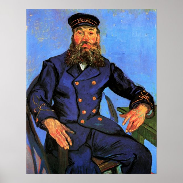 Van Gogh, Porträtt av brevbäraren Joseph Roulin Poster (Framsidan)