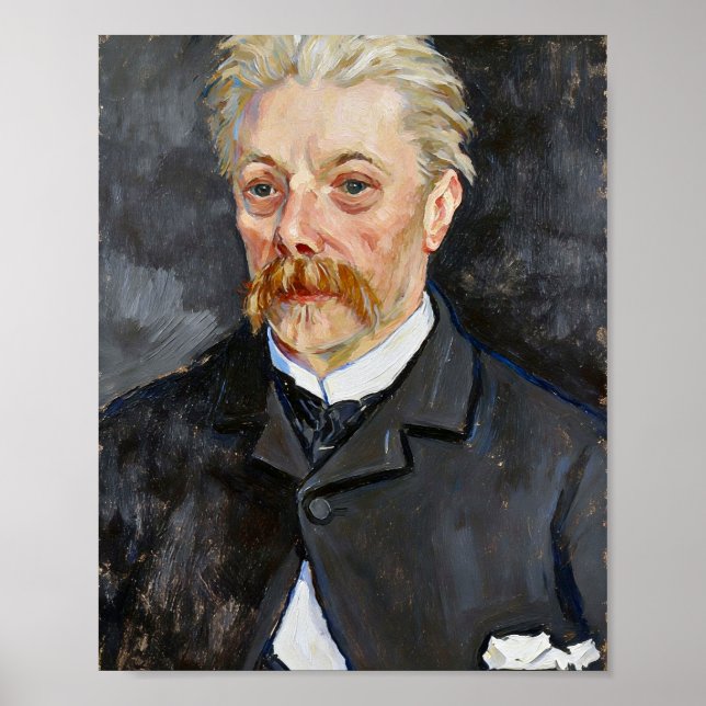 Van Gogh Porträtt av man med mustasch Poster (Framsidan)