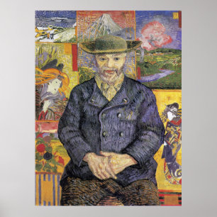 Van Gogh Porträtt av Pere Tanguy Post-Impressionis Poster